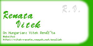 renata vitek business card